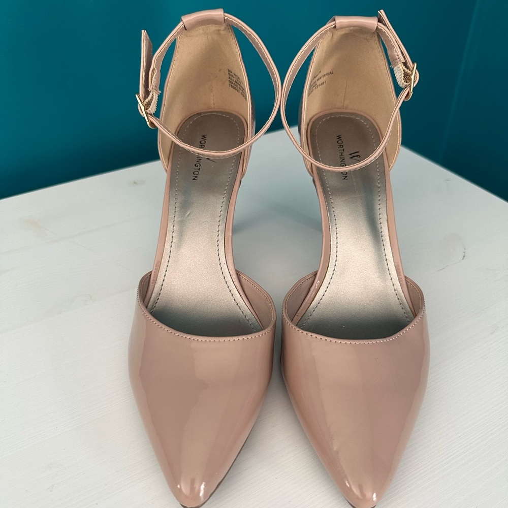 Blush pink heels.